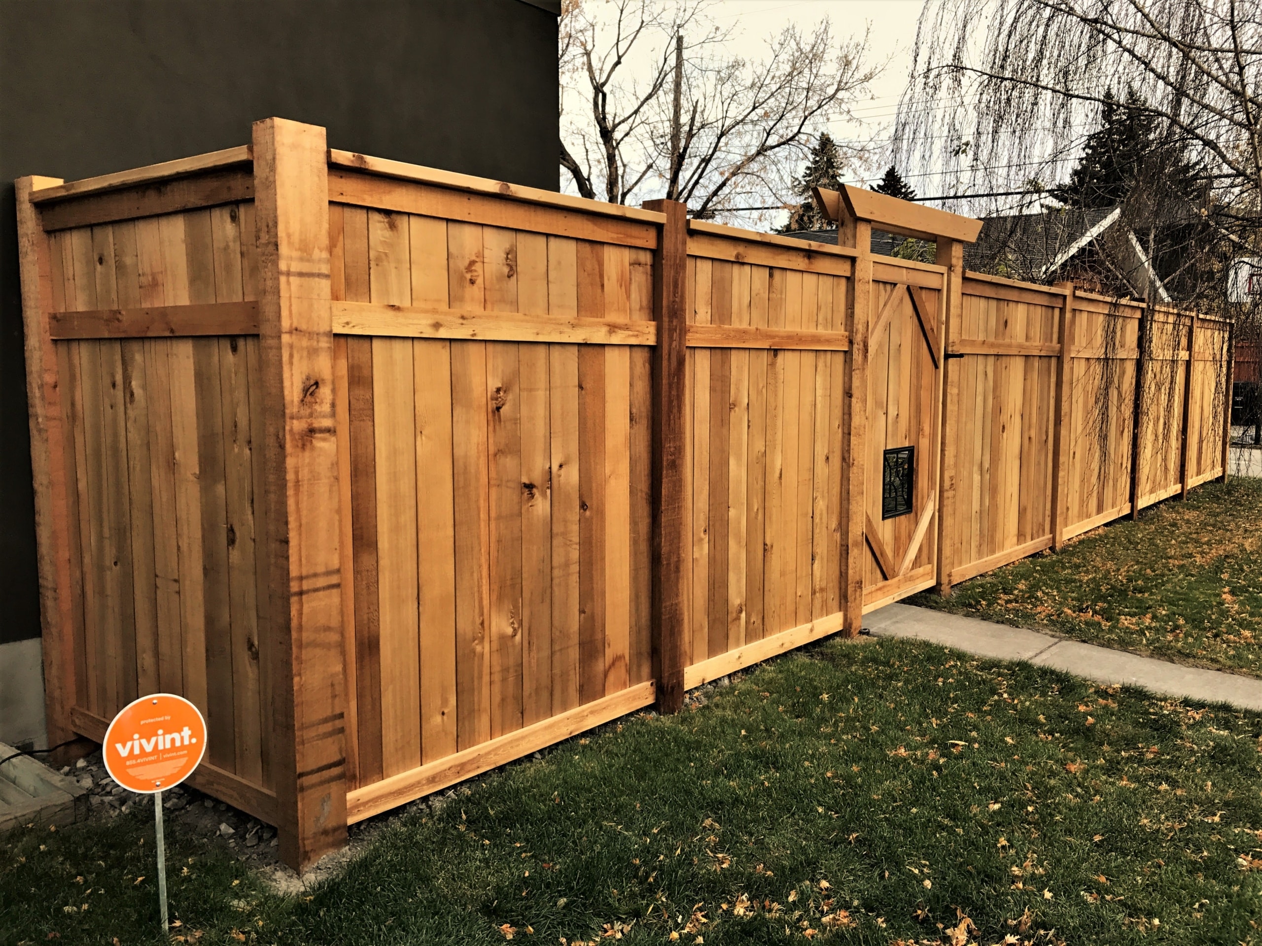 Wood fence