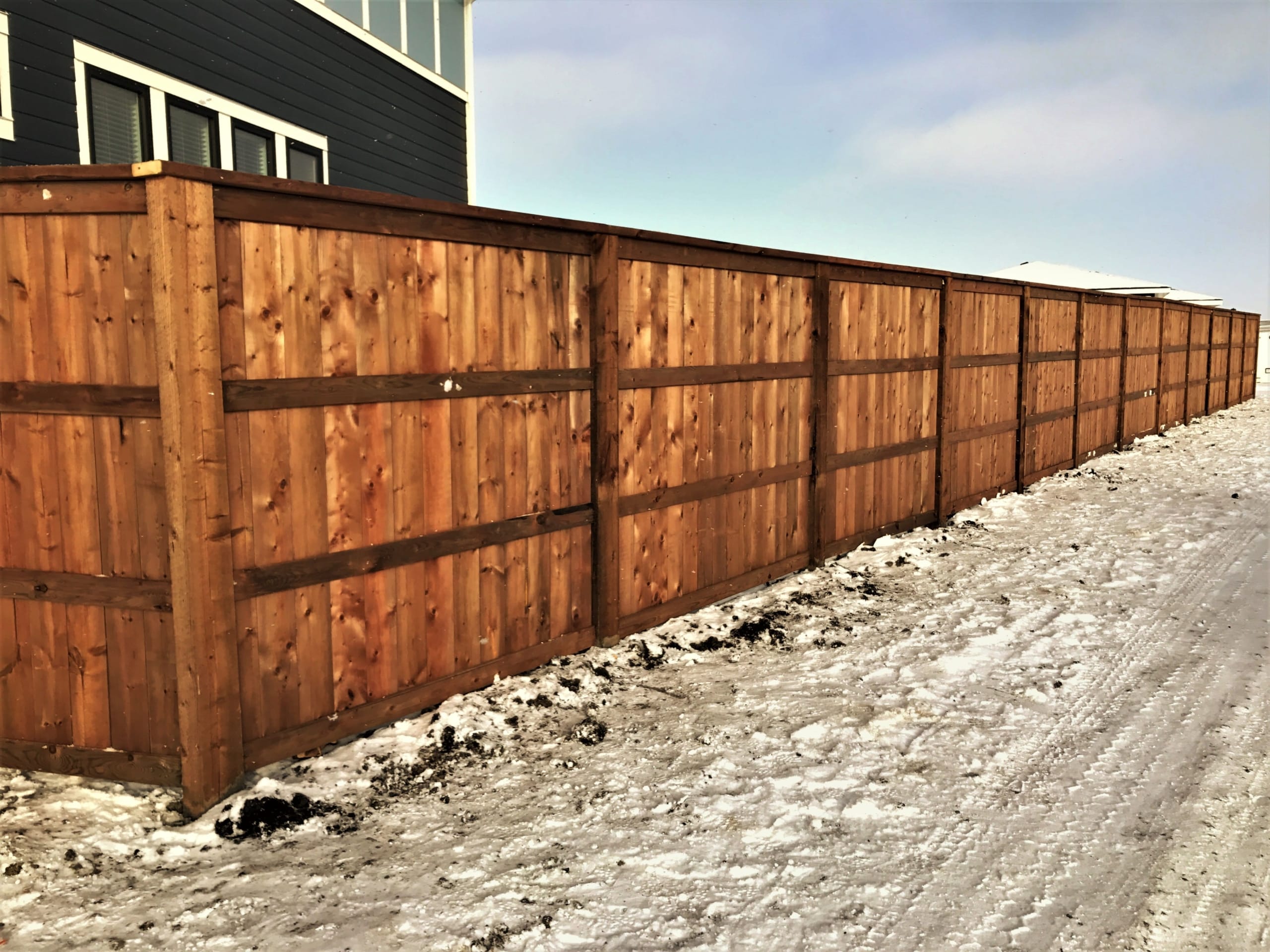 Wood fence