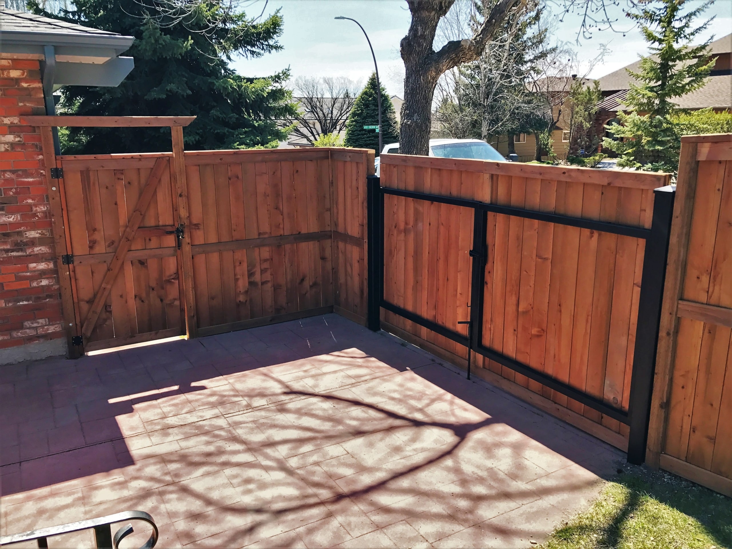 Wood fence