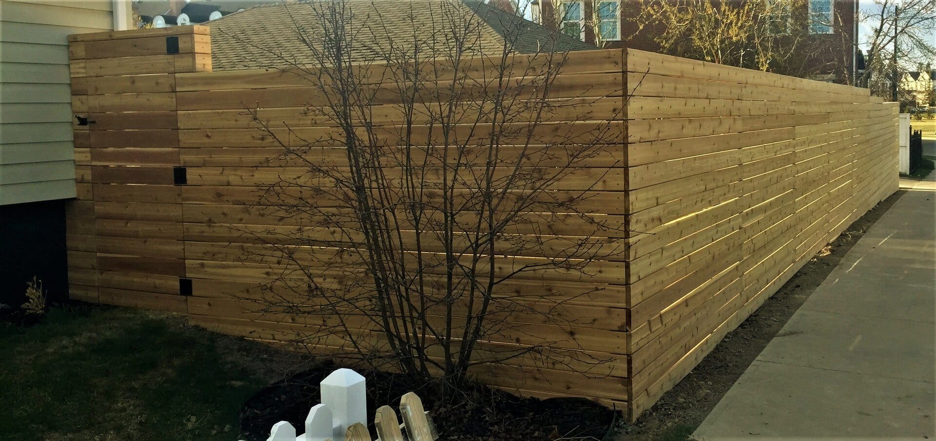 Wood fence