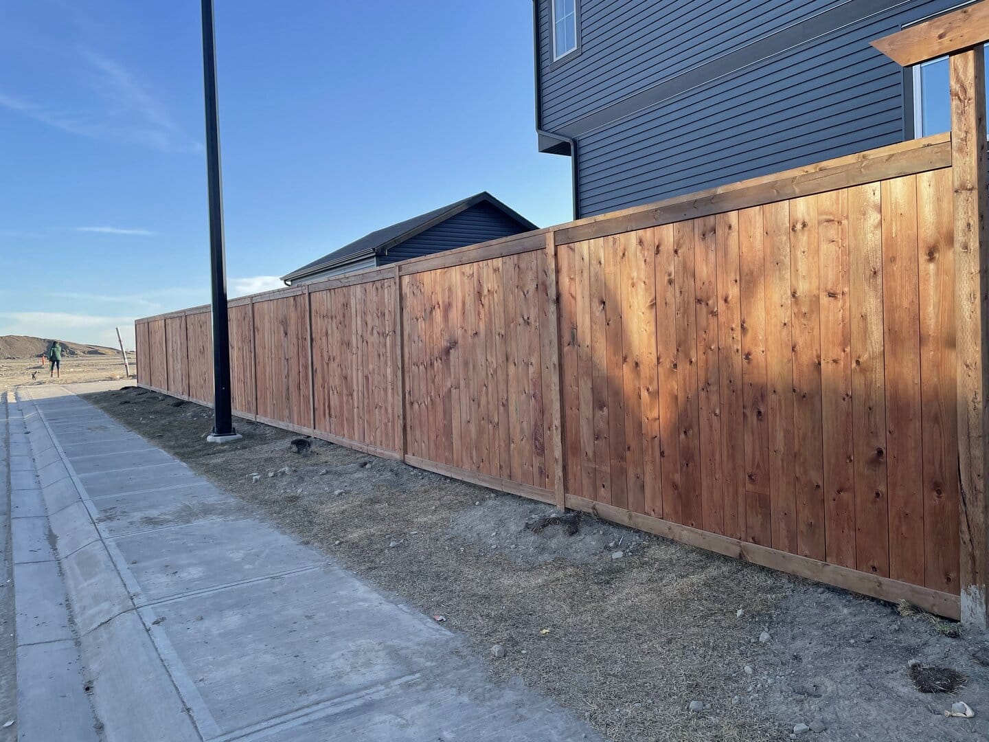 Wood fence