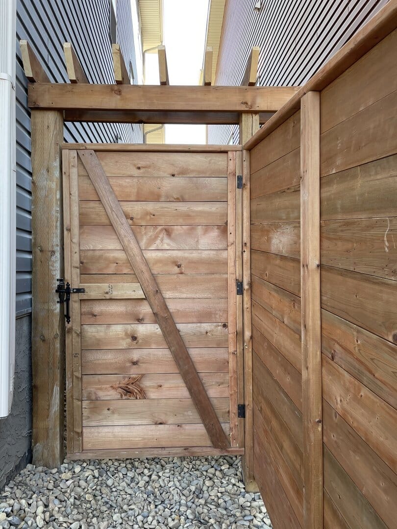 Wood fence