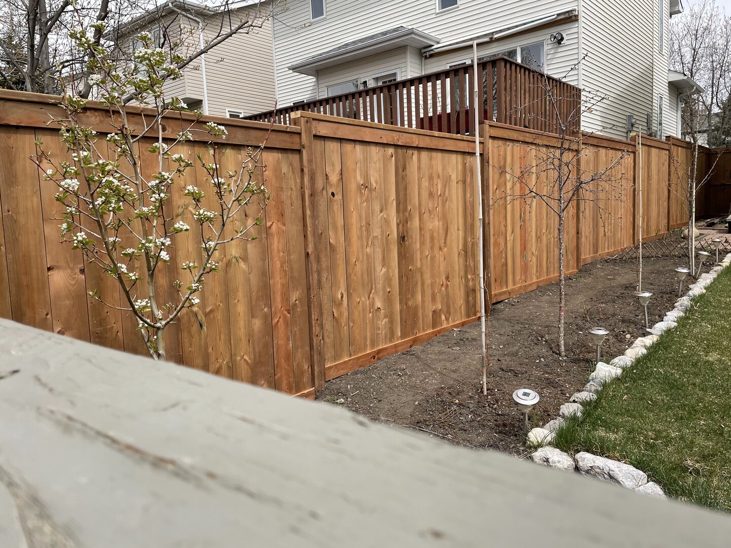 Wood fence
