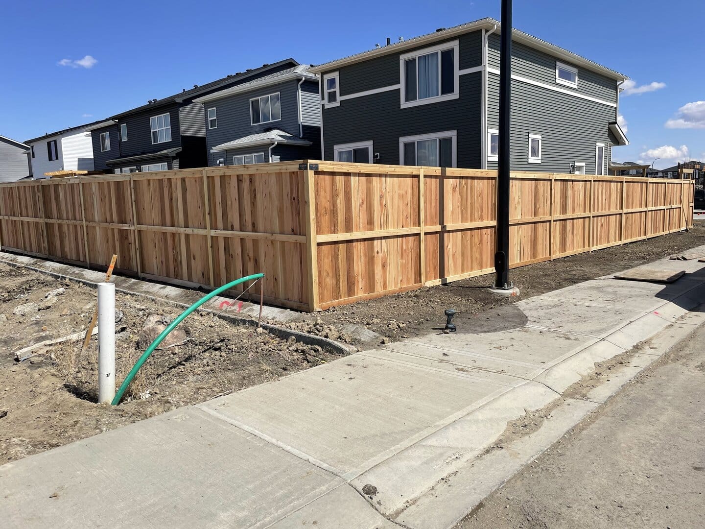 Wood fence