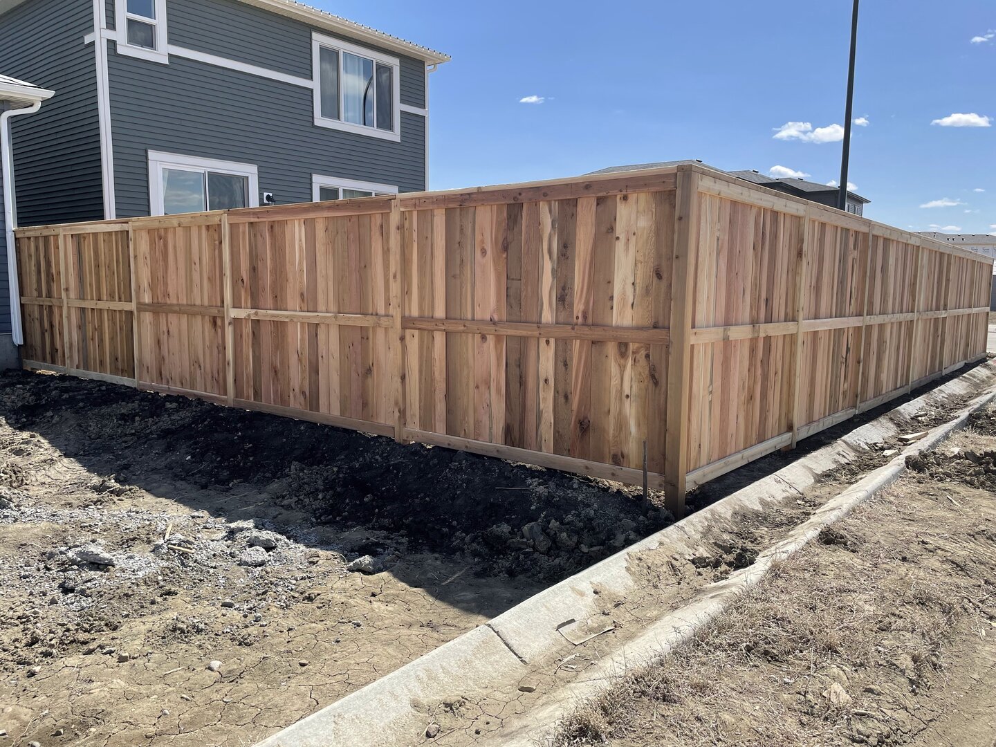 Wood fence
