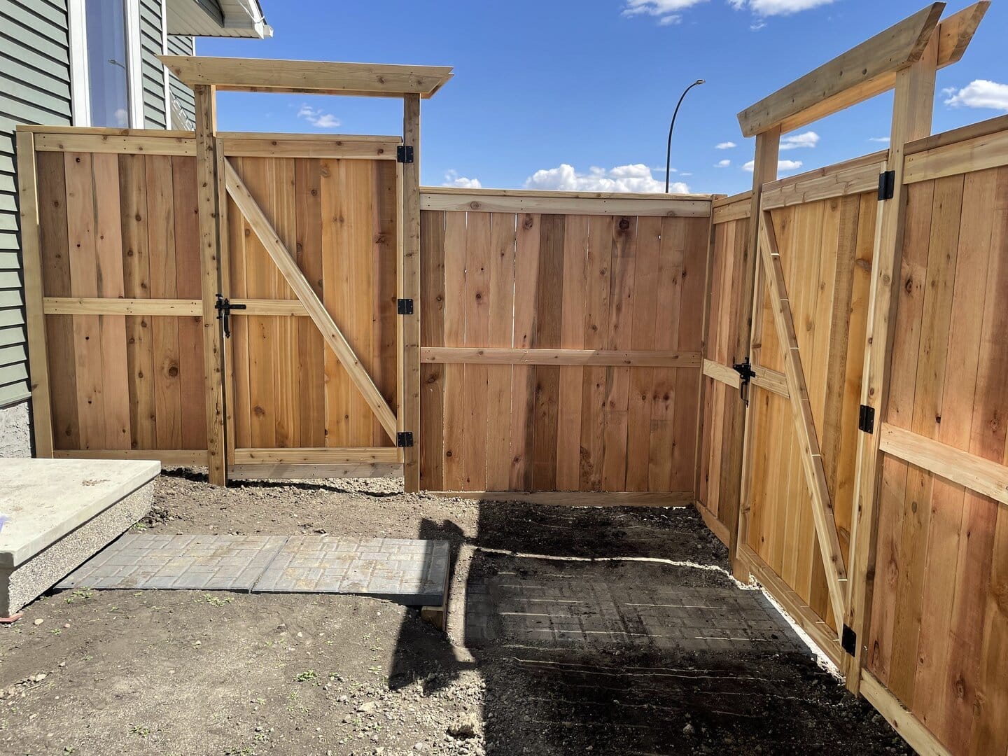 Wood fence