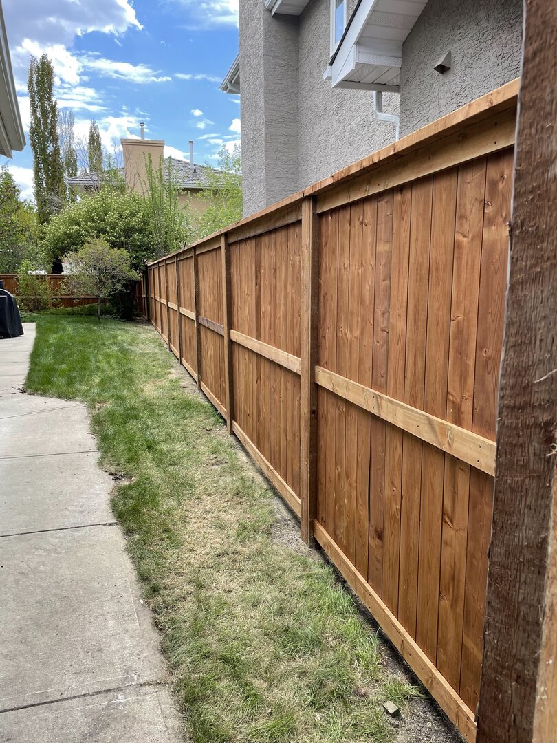 Wood fence