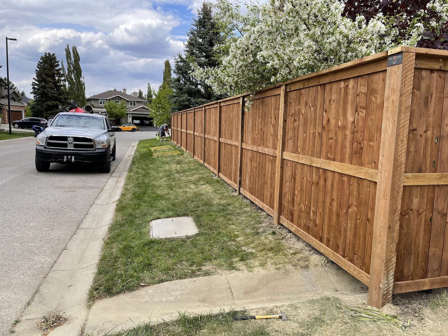Wood fence