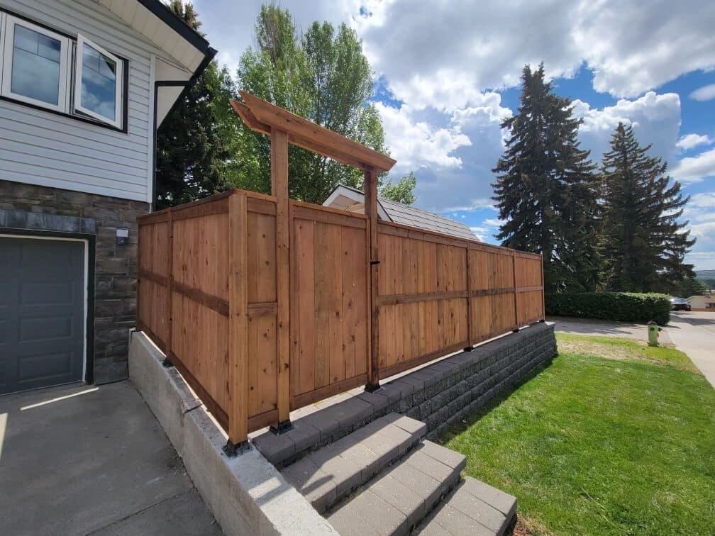 Wood fence