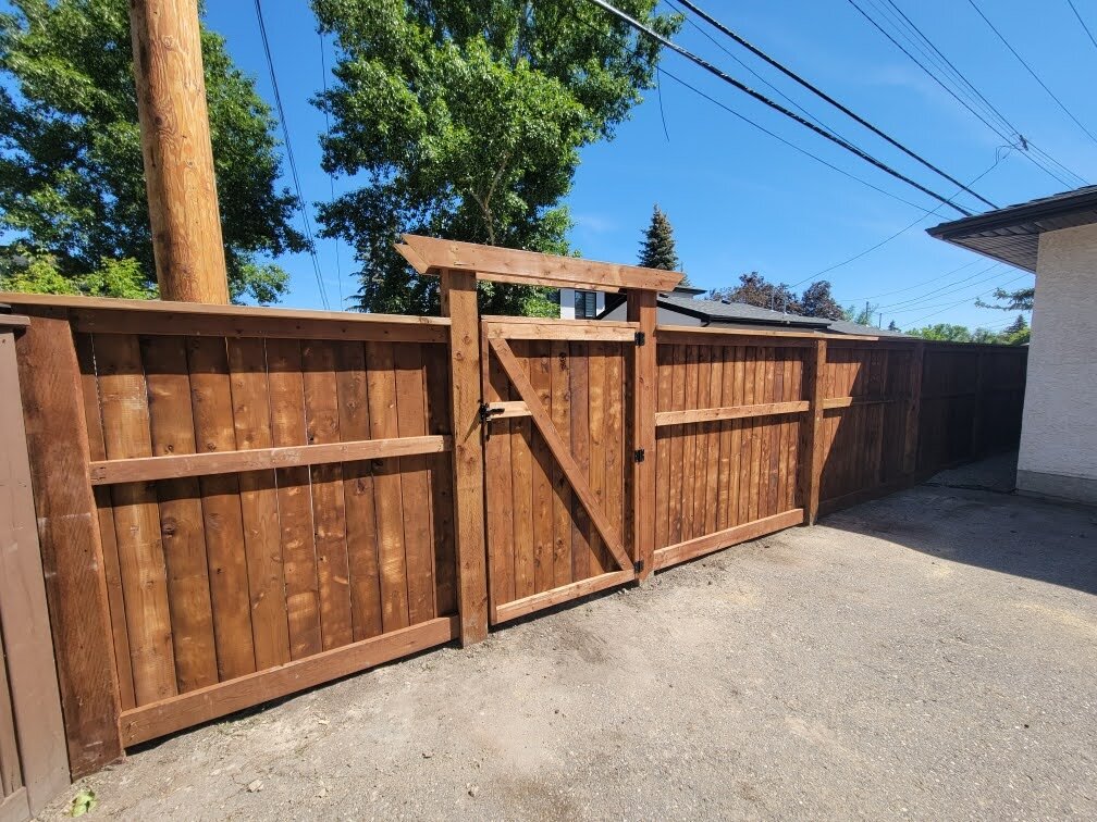 Wood fence
