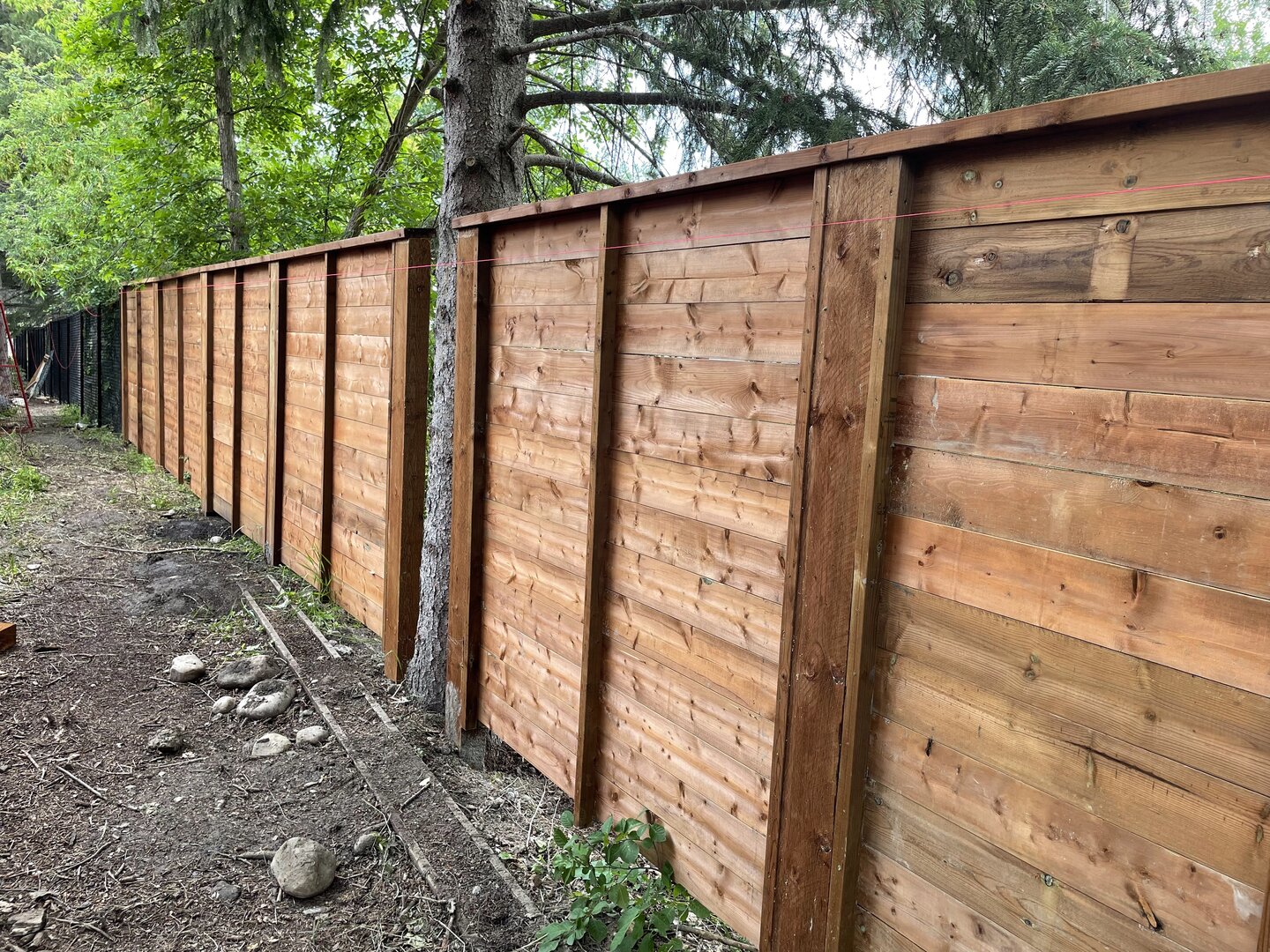 Wood fence