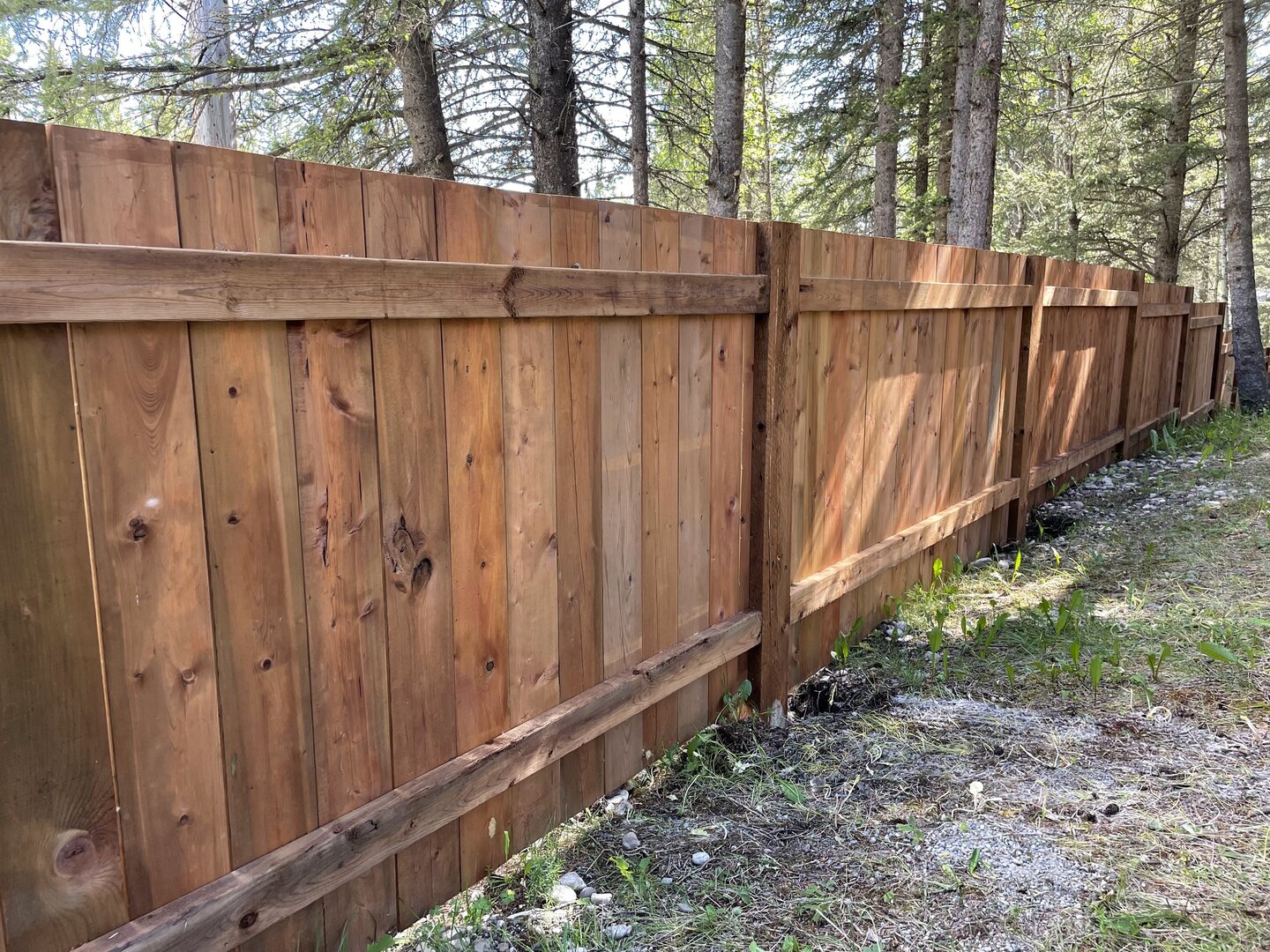 Wood fence