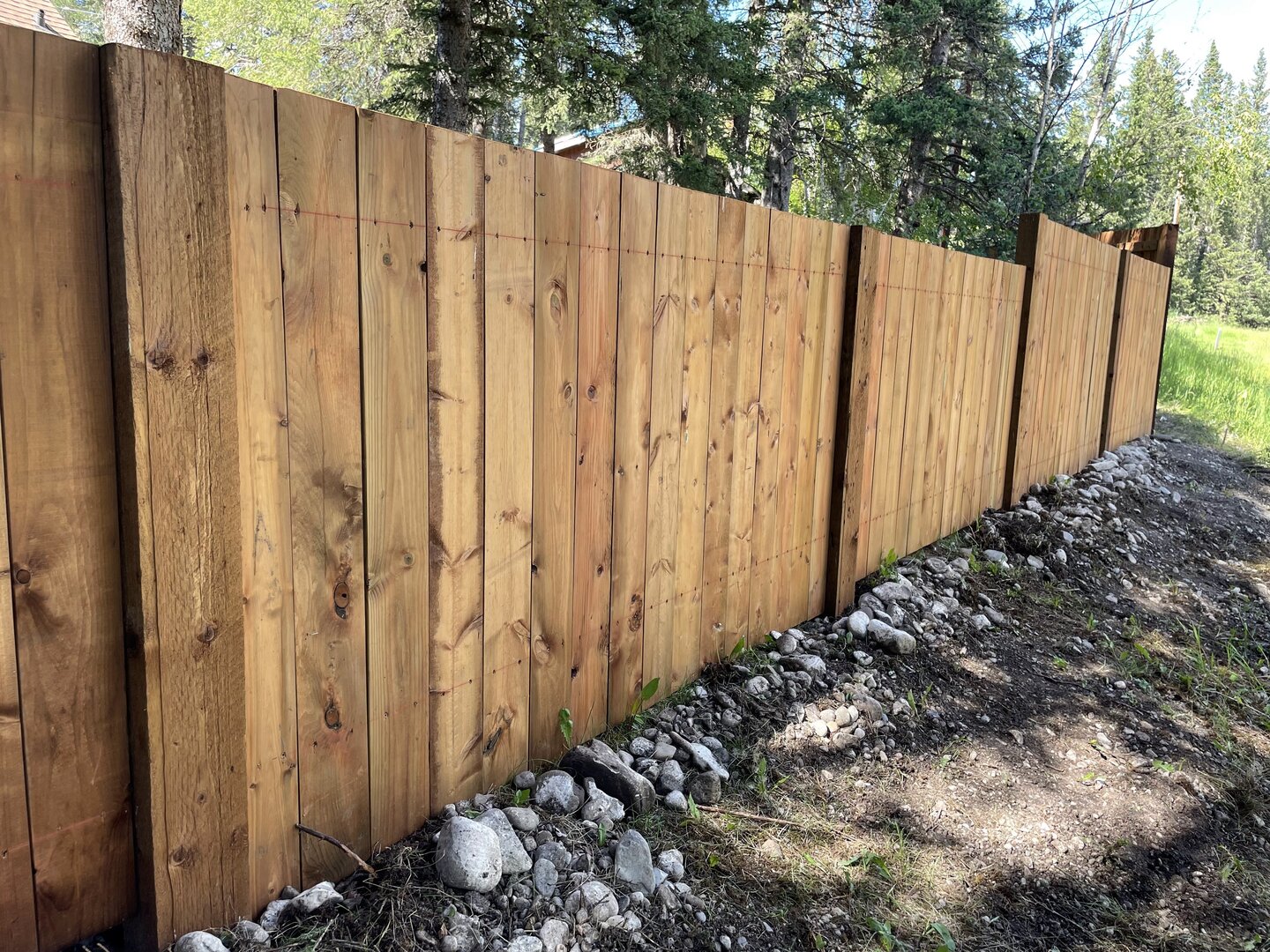 Wood fence