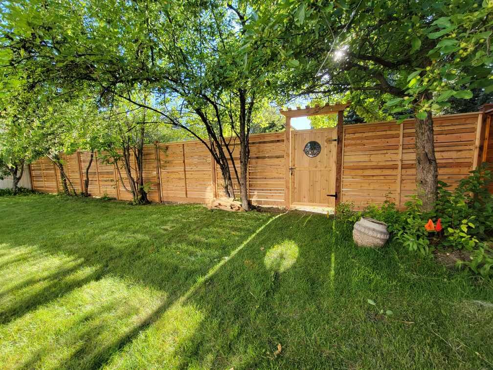 Wood fence