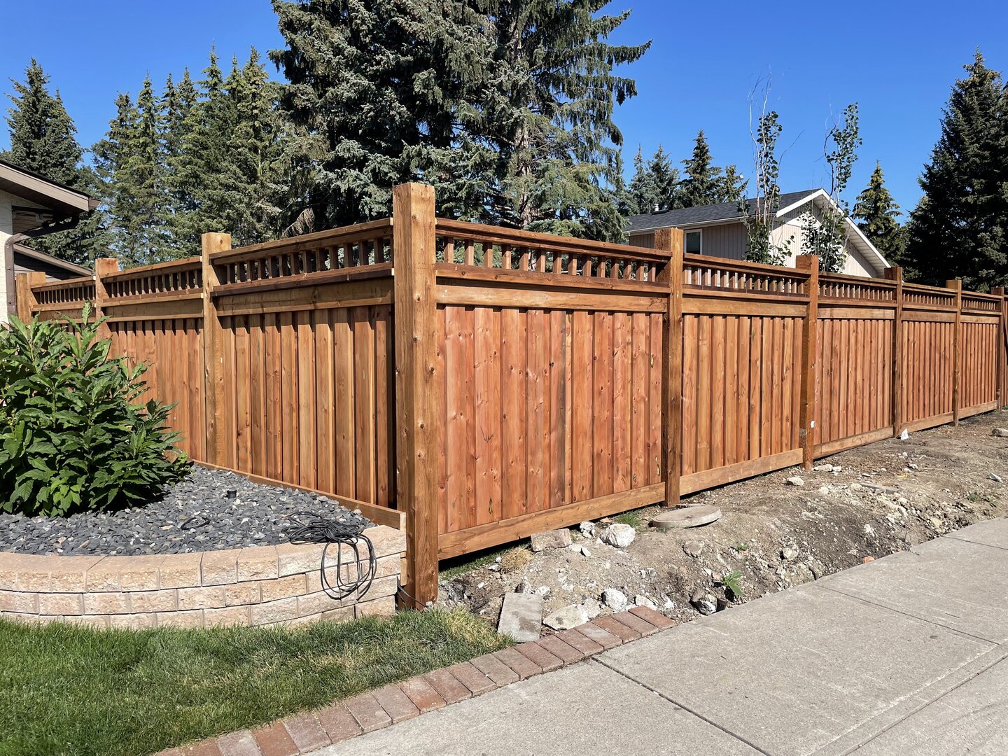 Wood fence