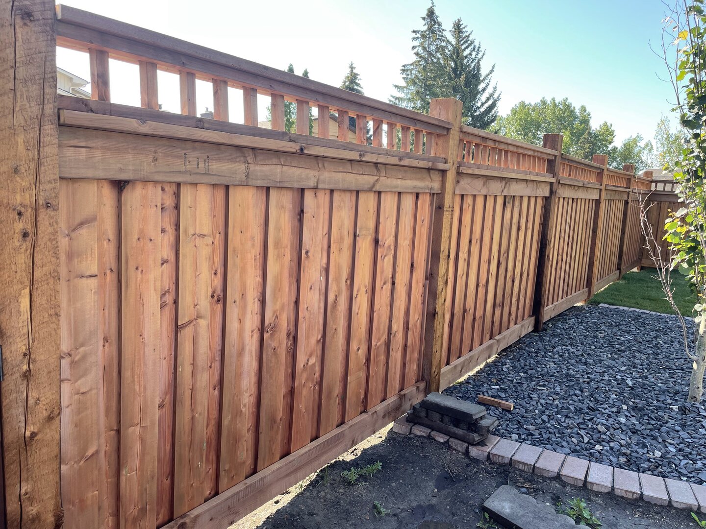 Wood fence