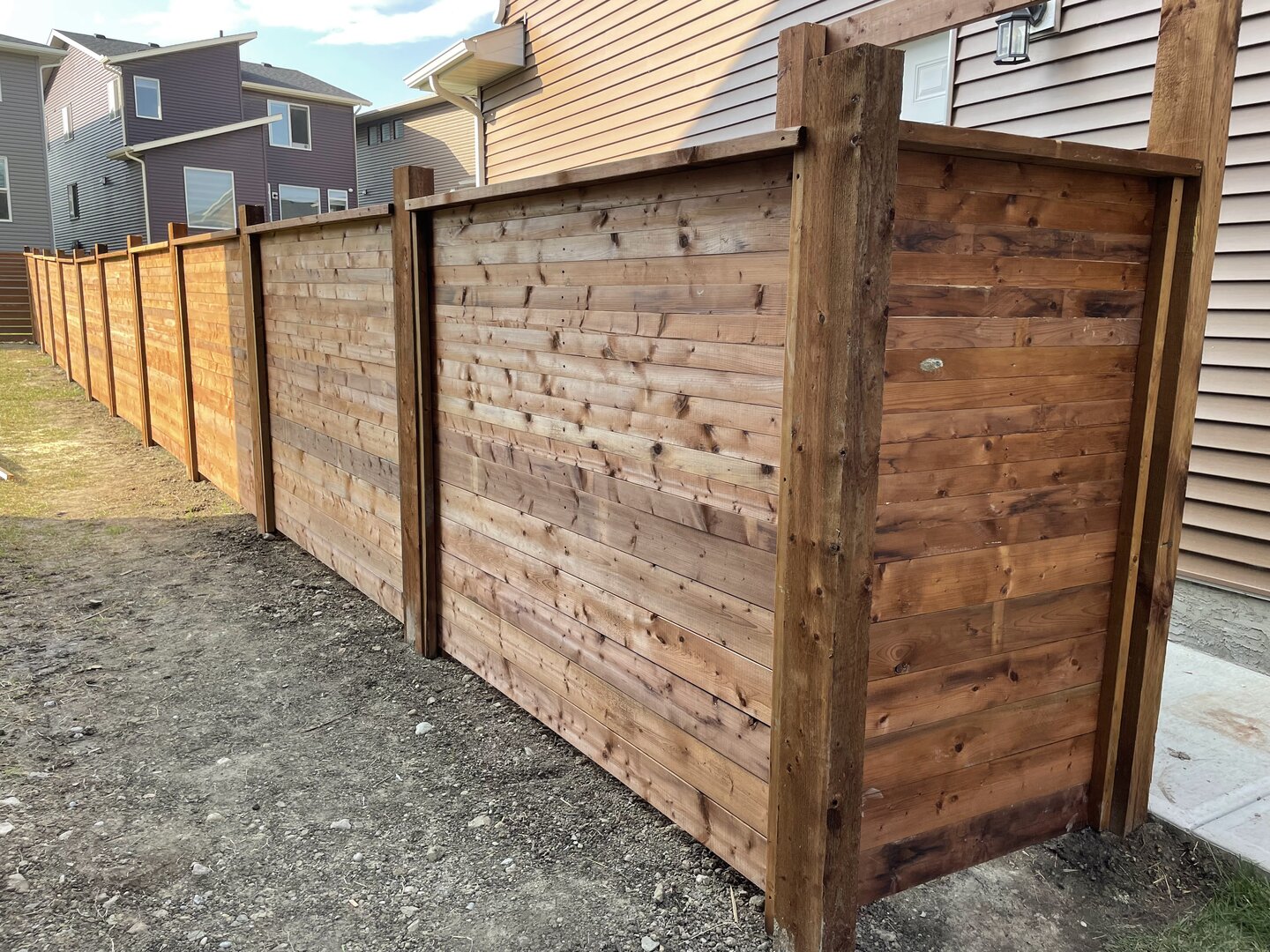 Wood fence