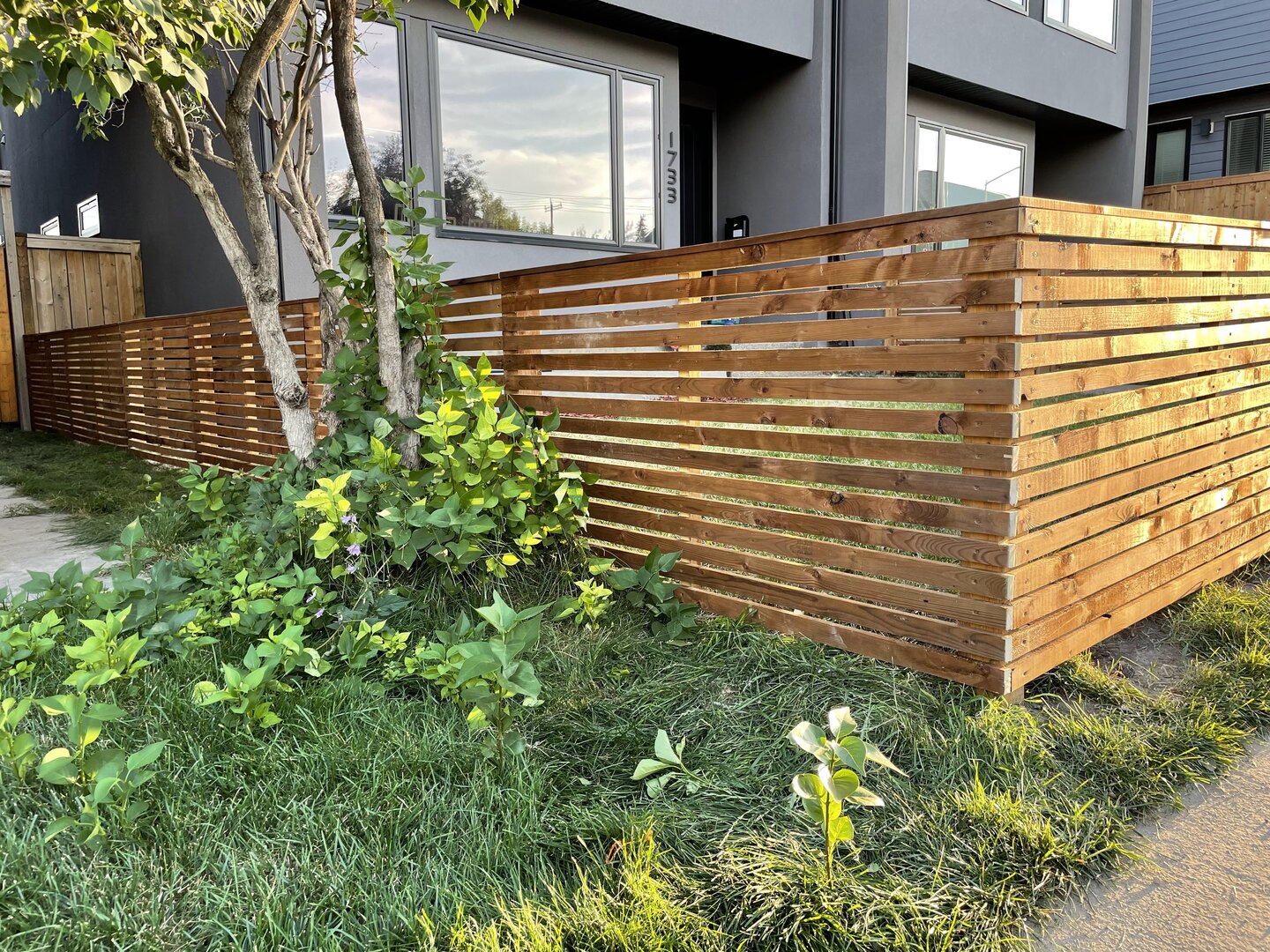 Wood fence