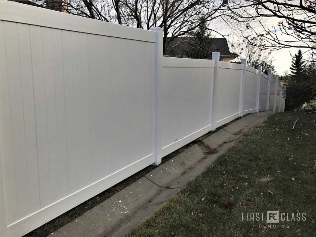 White Vinyl Fence with Gates