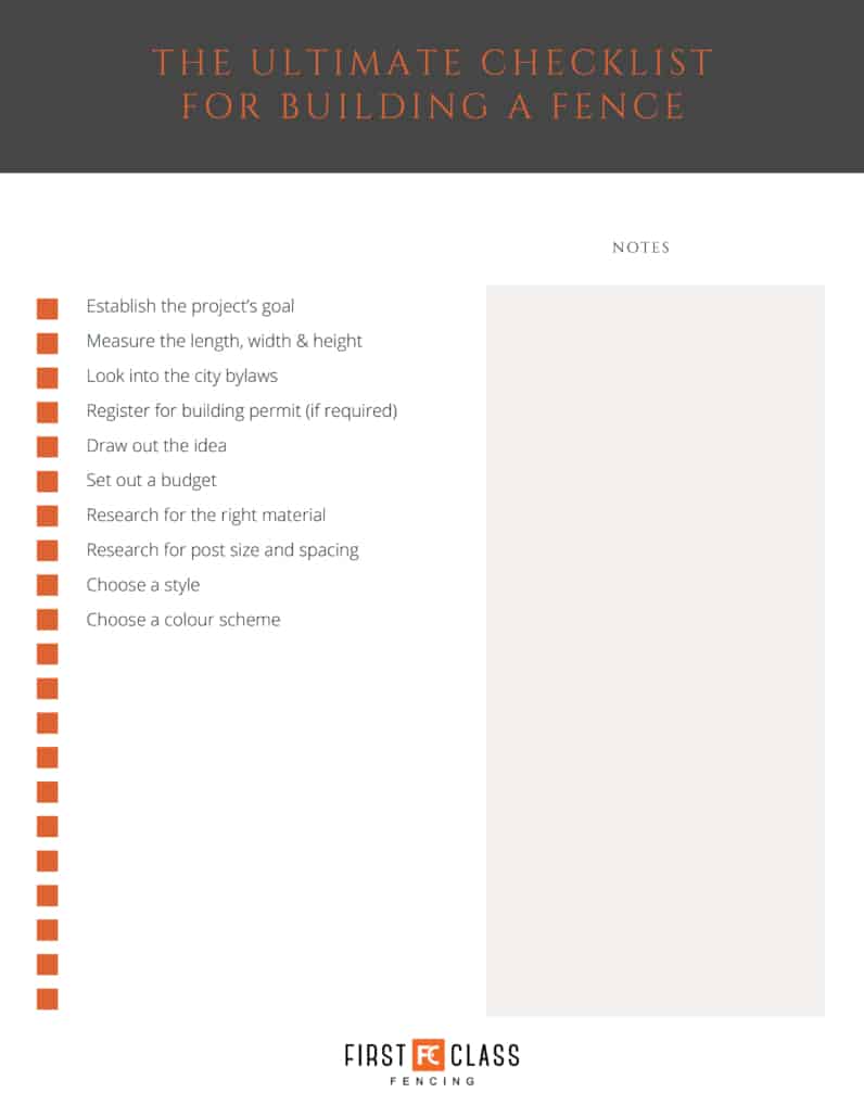 Things to Know About Building a Fence in Calgary First Class Fencing