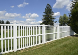 Vinyl picket fencing in Calgary