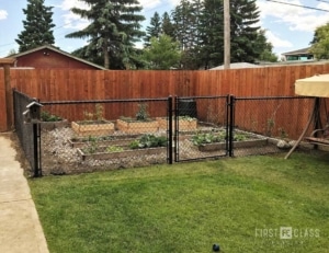 Black Chain Link Fence in Calgary