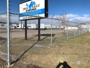 Galvanized chain link fence in Calgary