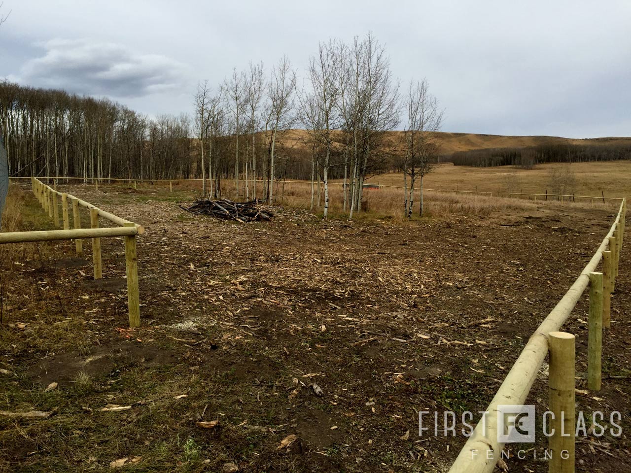 Top rail fence for horse