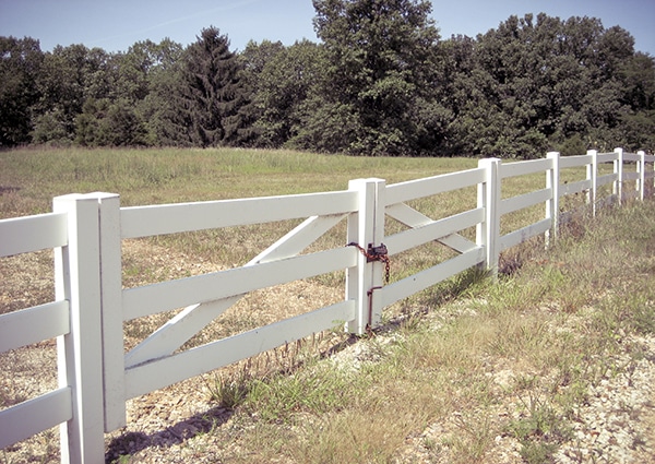 Vinyl horse fencing
