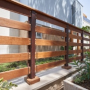 Wood fence with wire
