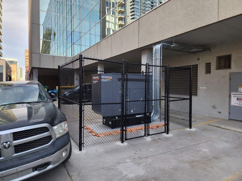 Commercial chain link fence