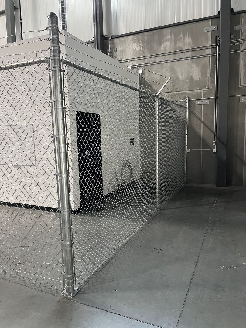 Commercial indoor chain link fence